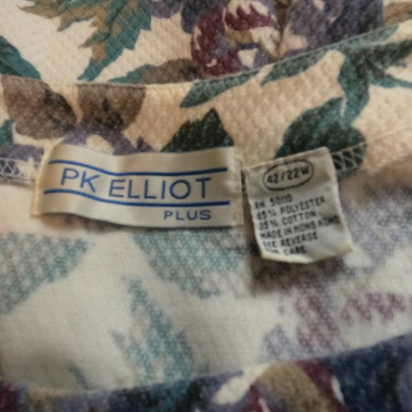 PK Elliot Plus Floral Women's 42/22W Long Sleeve Sweatshirt RN 50110 - Picture 4 of 7